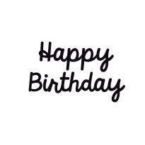 Ministempel Happy Birthday (geschreven), Miss Honeybird 4