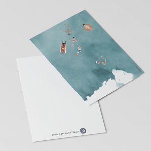 Kaart zwemmen in zee, Studiozwaanstraat 4