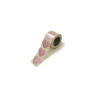 Hart sticker rose metallic groot of klein 2