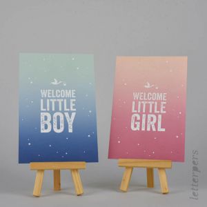 Kaart Welcome little girl (irisdruk), Letterpers 2