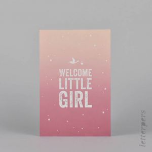 Kaart Welcome little girl (irisdruk), Letterpers 1