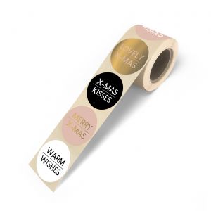 Kerstwens stickers rose CWH 1