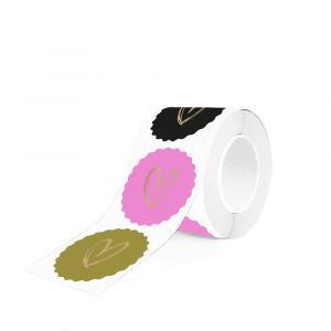 Kartel sticker hart zwart/groen/rose (HOP) 1