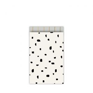 Zakje flocks creme met zwart (klein)(middel)(CWH) 2