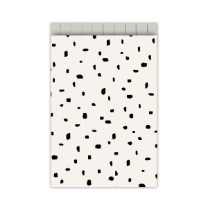 Zakje flocks creme met zwart (klein)(middel)(CWH) 1