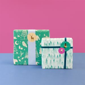 Cadeaupapier vintage forest green (HOP) 2