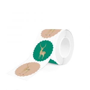 Kartelsticker hert groen-creme (HOP) 1