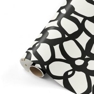 Cadeaupapier bold flower zwart (CWH) 1