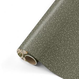 Cadeaupapier kerst groen sparkle - bloem rose (CWH) 1