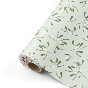 Cadeaupapier Mistletoe mint - rose (CWH) 1