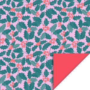 Cadeaupapier kerst hulst (HOP) 2