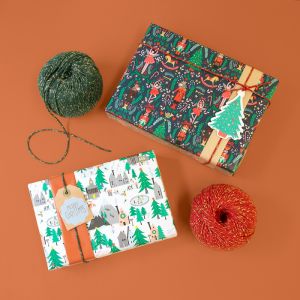 Cadeaupapier kerst notenkraker groen (HOP) 5