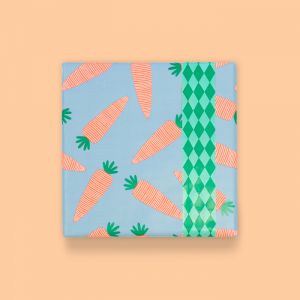 Sinterklaas cadeaupapier wortel neon (HOP) 1