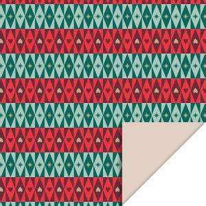 Cadeaupapier rood groen kerst (HOP) 2