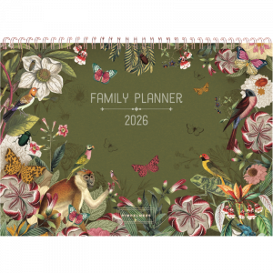 A4 Familieplanner 2026 Pimpelmees (olijf) 1