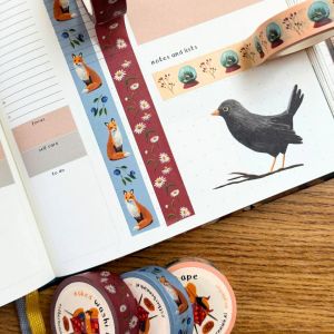 Washitape vos met bosbessen, Esther Bennink 2