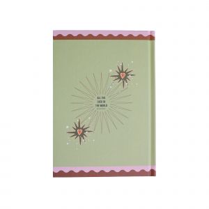 Notitieboekje groen bloemen en hart, ATLITW 2