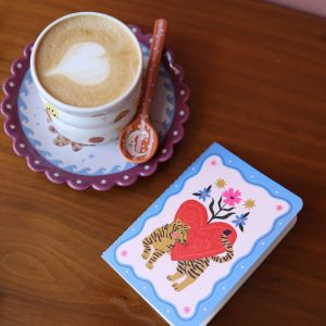 Mini Soft Cover Notebook Blanco Heart with Tiger, ATLITW 1