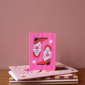 Mini Soft Cover Notebook Blanco Western Boots, ATLITW 1