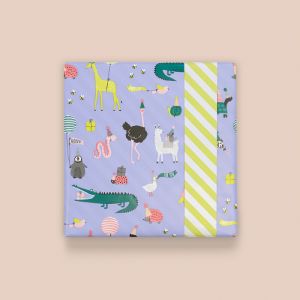 Cadeaupapier party animal blauw (HOP) 1