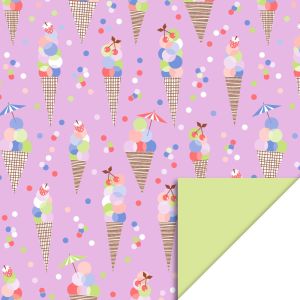 Cadeaupapier rose ijs confetti 2