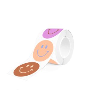 Sticker smiley groot warm pastel (HOP) 1