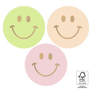 Sticker smiley groot licht pastel (HOP) 2