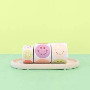 Sticker smiley groot licht pastel (HOP) 3