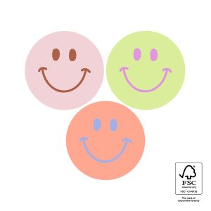 Stickers smiley klein licht pastel (HOP) 2