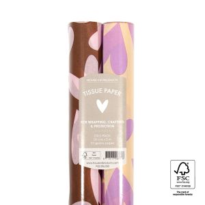 Duo set vloeipapier hart op rol (HOP) 1
