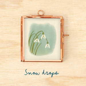 Mini schilderijtje sneeuwklokje, Illu-ster