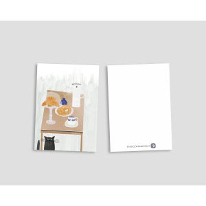 Kaart koffie met croissant, Studiozwaanstraat 2