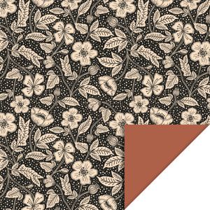 Cadeaupapier klaproos zwart (HOP) 2