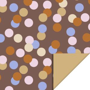 Cadeaupapier confetti bruin (HOP) 2