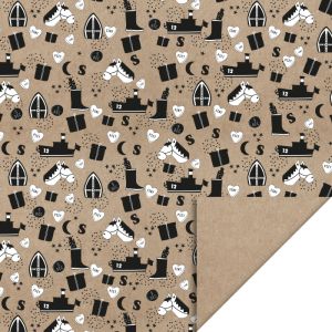 Cadeaupapier kraft Sint (HOP) 3