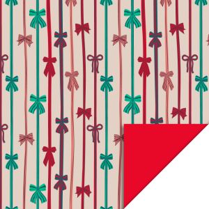 Cadeaupapier strikjes kerst (HOP) 3