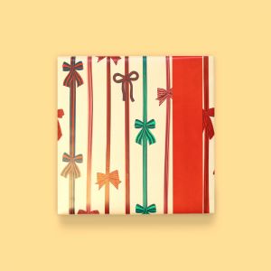 Cadeaupapier strikjes kerst (HOP) 2