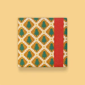 Cadeaupapier kerstboom ruit (HOP)