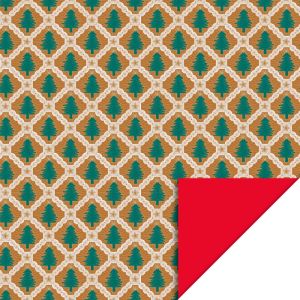 Cadeaupapier kerstboom ruit (HOP) 2