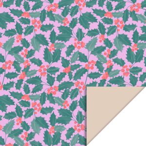 Cadeaupapier kerst hulst (HOP) 2