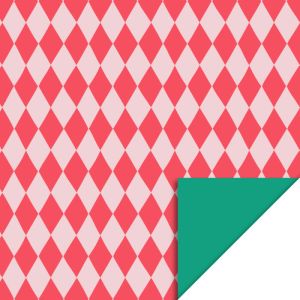 Cadeaupapier harlekijn rose/rood (HOP)