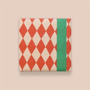 Cadeaupapier harlekijn rose/rood (HOP) 2