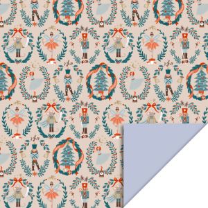 Cadeaupapier kransjes kerst (HOP) 2