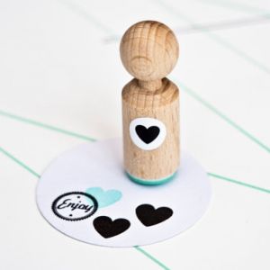 Mini stempel hartje Miss Honeybird 1