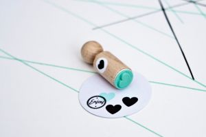 Mini stempel hartje Miss Honeybird 2