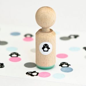 Mini stempel pinguïn, Miss Honeybird 1