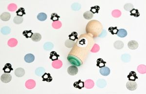 Mini stempel pinguïn, Miss Honeybird 5