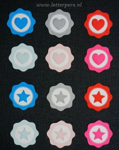 Sticker zilver hart Letterpers 2