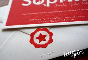 Sticker fluorroze ster Letterpers 3