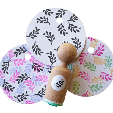 Mini stempel takje met blaadjes Miss Honeybird